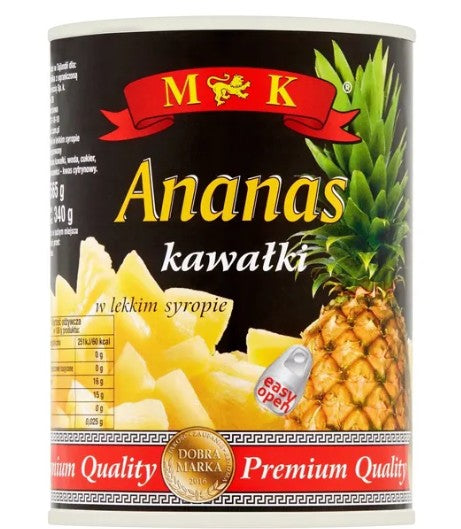 Pineapple pieces in syrup 565g MK