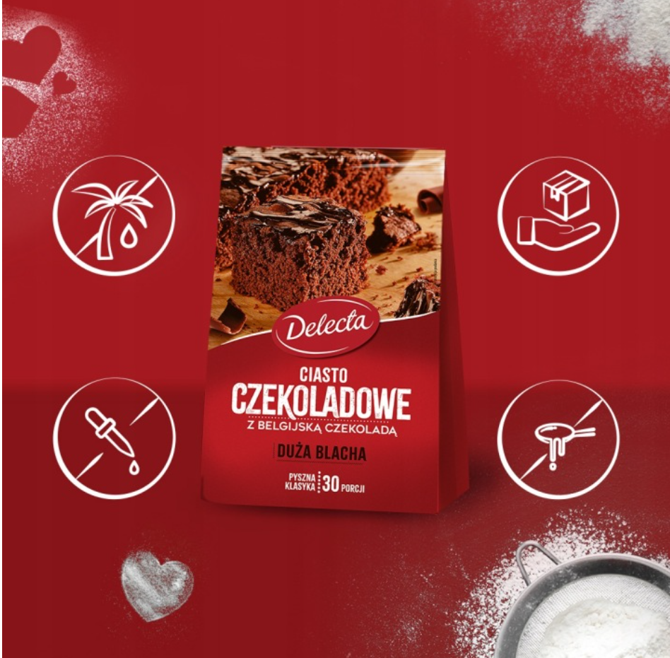 Chocolate Cake Large Tray Delecta 670g Quick Cake Serves 30 Delicious 10-Pack