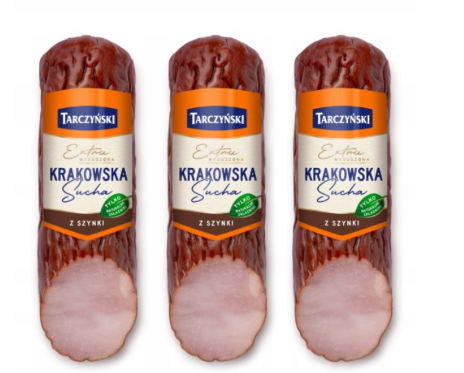 Tarczyński Krakowska Dry Sausage with Extra Ham 260g x3
