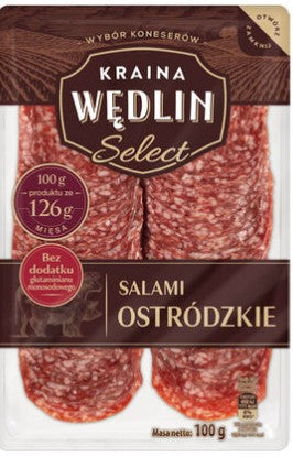 Kraina Wędlin Select Ostródzkie Salami, sliced, 100 g x 10