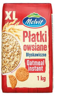 Instant rolled oats XL - Melvit 1 kg - paper packaging x 10