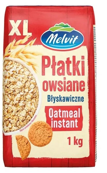 Instant rolled oats XL - Melvit 1 kg - paper packaging x 10