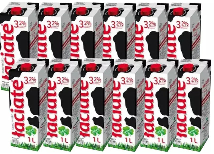 Milk Łaciate 3.2% 1L Carton 12pcs