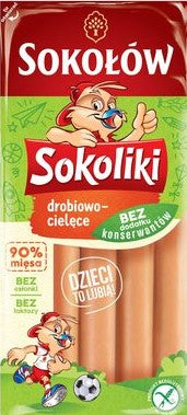 Sokołów Sokoliki Poultry and Veal Frankfurters 140 g x  10