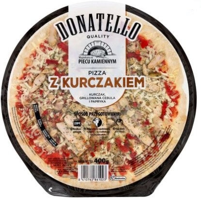 Donatello Chicken Pizza (chicken, grilled onion, and bell pepper) 400 g x 10